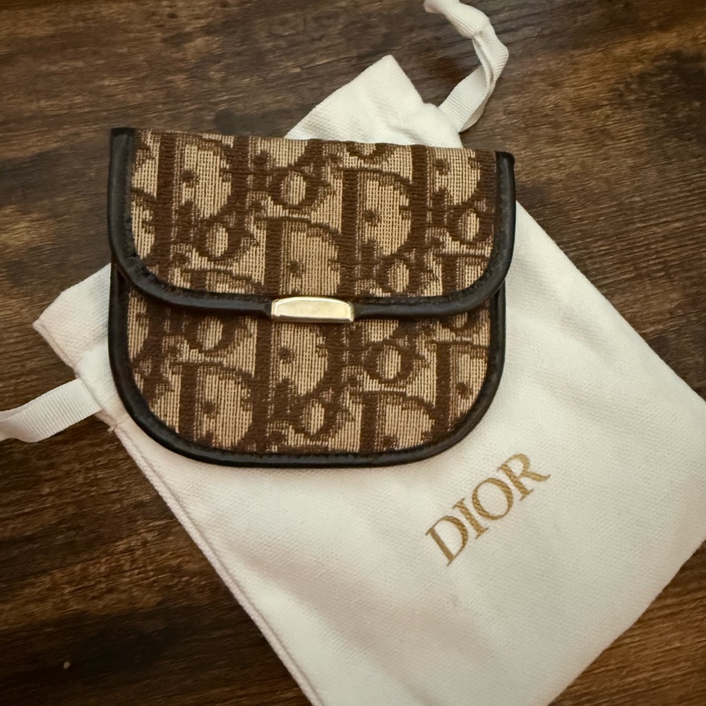 Dior Tan and Brown Monogram Clutch